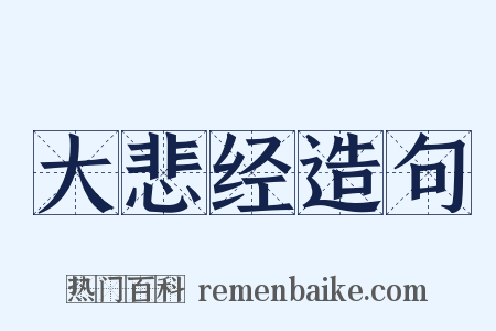 大悲经造句是什么意思的图片